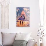 Acrylglas | Märchenhafter Pilzwald mit Mädchen