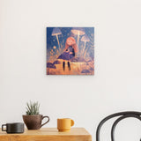 Acrylglas | Märchenhafter Pilzwald mit Mädchen