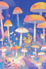 Alu Dibond (glänzend) | Märchenhafter Pilzwald