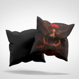 Plüschkissen (Schwarz) | Vulkanherz - Schwarzwälderin aus Feuer und Asche