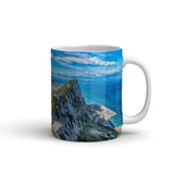 Tasse (klassisch) | Gibraltar daylight (quer) - Aussicht vom Felsen auf das weite Meer