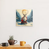 Acrylglas | Bote der Freude - Rentier mit geschenkbeladenem Schlitten