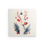 Photoboard / Hartschaum | Fröhliches Lächeln im Advent - Minimalistische Rentier-Illustration