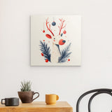 Photoboard / Hartschaum | Fröhliches Lächeln im Advent - Minimalistische Rentier-Illustration