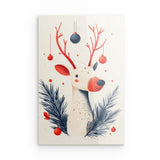 Acrylglas | Fröhliches Lächeln im Advent - Minimalistische Rentier-Illustration