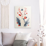 Acrylglas | Fröhliches Lächeln im Advent - Minimalistische Rentier-Illustration