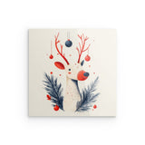 Acrylglas | Fröhliches Lächeln im Advent - Minimalistische Rentier-Illustration