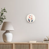 Rundes Wandbild | Fröhliches Lächeln im Advent - Minimalistische Rentier-Illustration