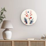 Rundes Wandbild | Fröhliches Lächeln im Advent - Minimalistische Rentier-Illustration