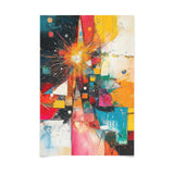 Poster ab 15 EUR | Sternsprung im Farbraum - Abstraktes Weihnachtsbild in leuchtenden Tönen