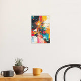 Poster ab 15 EUR | Sternsprung im Farbraum - Abstraktes Weihnachtsbild in leuchtenden Tönen