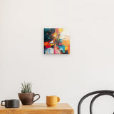 Leinwand - Stärke 2cm | Sternsprung im Farbraum - Abstraktes Weihnachtsbild in leuchtenden Tönen