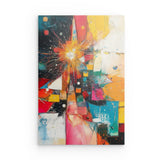 Photoboard / Hartschaum | Sternsprung im Farbraum - Abstraktes Weihnachtsbild in leuchtenden Tönen