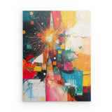 Photoboard / Hartschaum | Sternsprung im Farbraum - Abstraktes Weihnachtsbild in leuchtenden Tönen