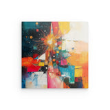 Photoboard / Hartschaum | Sternsprung im Farbraum - Abstraktes Weihnachtsbild in leuchtenden Tönen