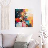 Alu Dibond (matt) | Sternsprung im Farbraum - Abstraktes Weihnachtsbild in leuchtenden Tönen