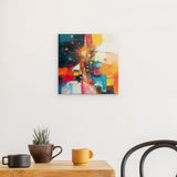 Alu Dibond (matt) | Sternsprung im Farbraum - Abstraktes Weihnachtsbild in leuchtenden Tönen