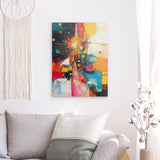 Alu Dibond (matt) | Sternsprung im Farbraum - Abstraktes Weihnachtsbild in leuchtenden Tönen