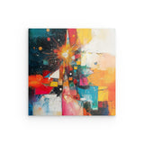 Acrylglas | Sternsprung im Farbraum - Abstraktes Weihnachtsbild in leuchtenden Tönen