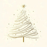 Poster | Funkelnde Schwünge - Minimalistischer Weihnachtsbaum