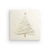 Leinwand - Stärke 2cm | Funkelnde Schwünge - Minimalistischer Weihnachtsbaum