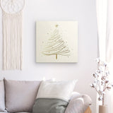 Leinwand - Stärke 2cm | Funkelnde Schwünge - Minimalistischer Weihnachtsbaum