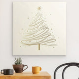 Photoboard / Hartschaum | Funkelnde Schwünge - Minimalistischer Weihnachtsbaum