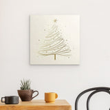 Photoboard / Hartschaum | Funkelnde Schwünge - Minimalistischer Weihnachtsbaum