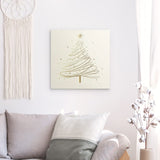 Alu Dibond (matt) | Funkelnde Schwünge - Minimalistischer Weihnachtsbaum