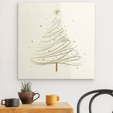 Acrylglas | Funkelnde Schwünge - Minimalistischer Weihnachtsbaum