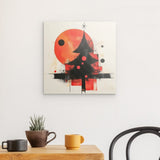 Photoboard / Hartschaum | Minimalismus im Weihnachtslicht - Abstrakter Weihnachtsbaum in Rot und Schwarz