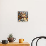 Alu Dibond (matt) | Frostige Magie - Stimmungsvolles Schneemann-Bild im Flockenfall