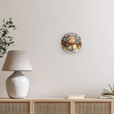 Rundes Wandbild | Frostige Magie - Stimmungsvolles Schneemann-Bild im Flockenfall