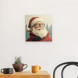Photoboard / Hartschaum | Santa Claus - Zeitloses Porträt mit rotem Mantel und Brille