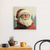 Alu Dibond (matt) | Santa Claus - Zeitloses Porträt mit rotem Mantel und Brille