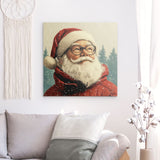 Alu Dibond (matt) | Santa Claus - Zeitloses Porträt mit rotem Mantel und Brille