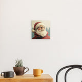 Acrylglas | Santa Claus - Zeitloses Porträt mit rotem Mantel und Brille