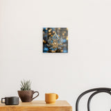 Acrylglas | Blüte aus Glanz und Ruhe - Bild eines edlen Lotus-Ornament in Blau und Gold