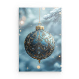 Photoboard / Hartschaum | Eisklare Eleganz - Bild einer grünblauen Christbaumkugel