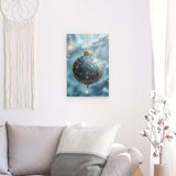 Photoboard / Hartschaum | Eisklare Eleganz - Bild einer grünblauen Christbaumkugel