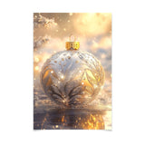 Poster ab 15 EUR | Glanzvolle Tradition - Edle Christbaumkugel mit floralen Ornamenten
