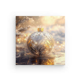 Leinwand - Stärke 2cm | Glanzvolle Tradition - Edle Christbaumkugel mit floralen Ornamenten