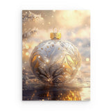 Alu Dibond (matt) | Glanzvolle Tradition - Edle Christbaumkugel mit floralen Ornamenten