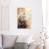 Acrylglas | Glanzvolle Tradition - Edle Christbaumkugel mit floralen Ornamenten