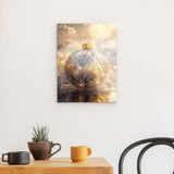 Acrylglas | Glanzvolle Tradition - Edle Christbaumkugel mit floralen Ornamenten