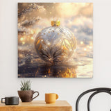 Acrylglas | Glanzvolle Tradition - Edle Christbaumkugel mit floralen Ornamenten