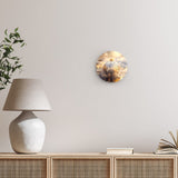 Rundes Wandbild | Glanzvolle Tradition - Edle Christbaumkugel mit floralen Ornamenten