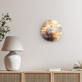 Rundes Wandbild | Glanzvolle Tradition - Edle Christbaumkugel mit floralen Ornamenten