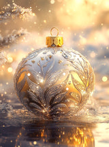 Puzzle | Glanzvolle Tradition - Edle Christbaumkugel mit floralen Ornamenten