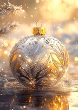 Puzzle | Glanzvolle Tradition - Edle Christbaumkugel mit floralen Ornamenten